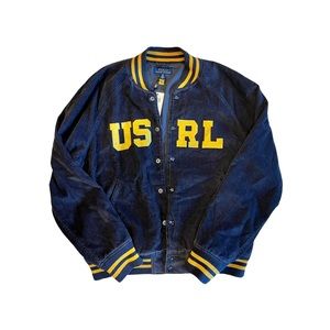 Polo Ralph Lauren Varsity-Inspired Corduroy Jacket XL Navy Blue